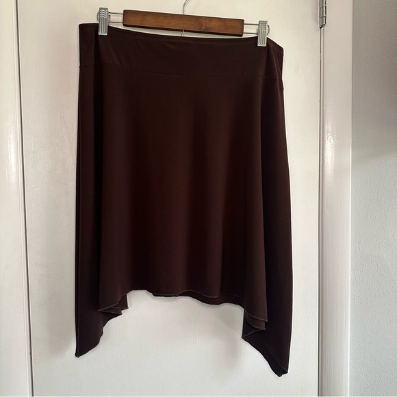 MKM Designs Y2K Vintage Asymmetrical Skirt. Brown. Size: Large. - Picture 1 of 4